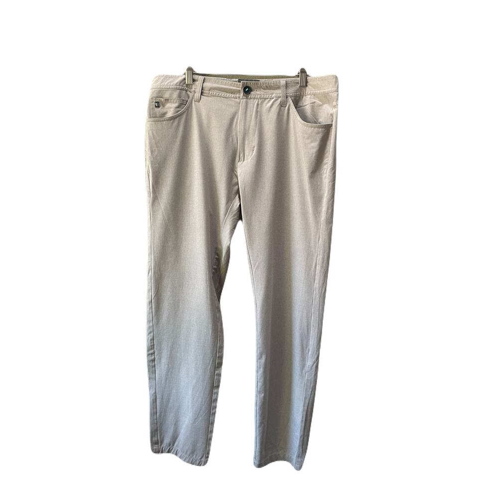 Linksoul Mens Boardwalker Pants Stretch Performance Golf Casual Work Tan 35x29